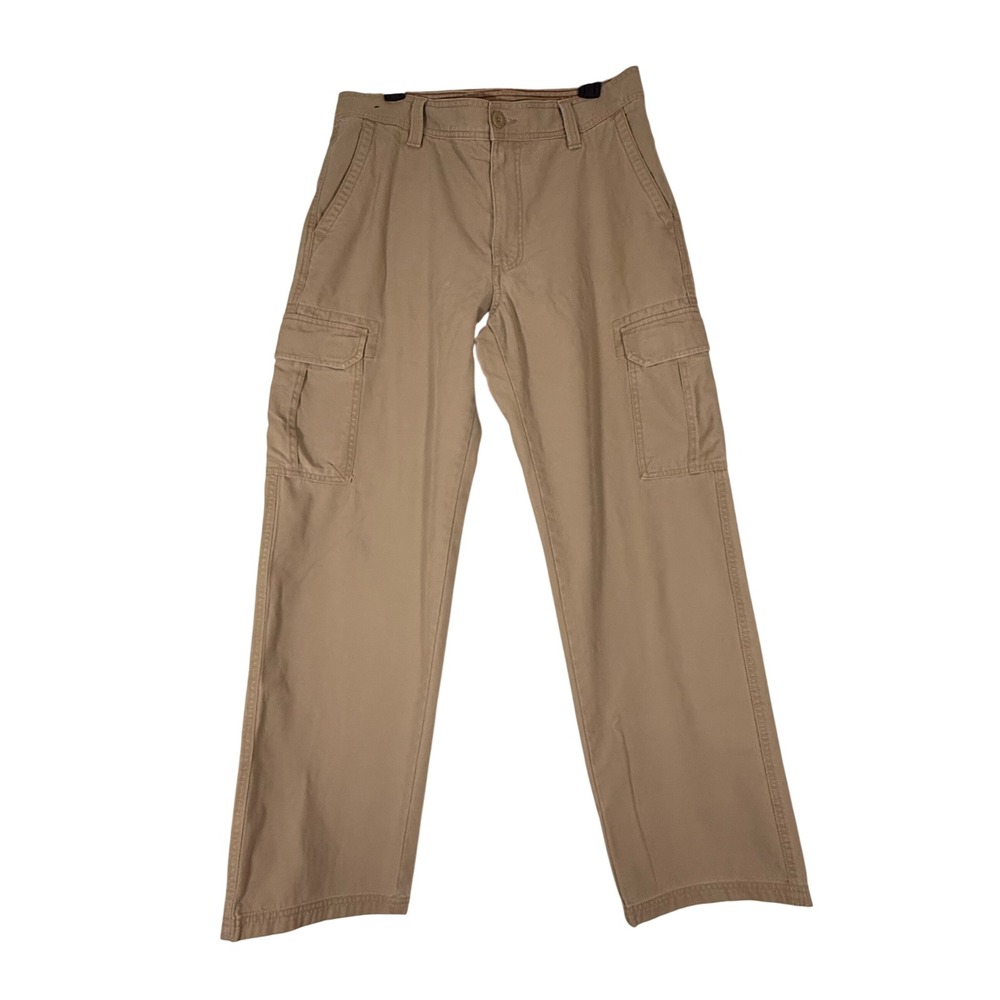 Northwest Territory Mens Cargo Pants 34x32 Tan Khaki Cotton Straight Leg Utility